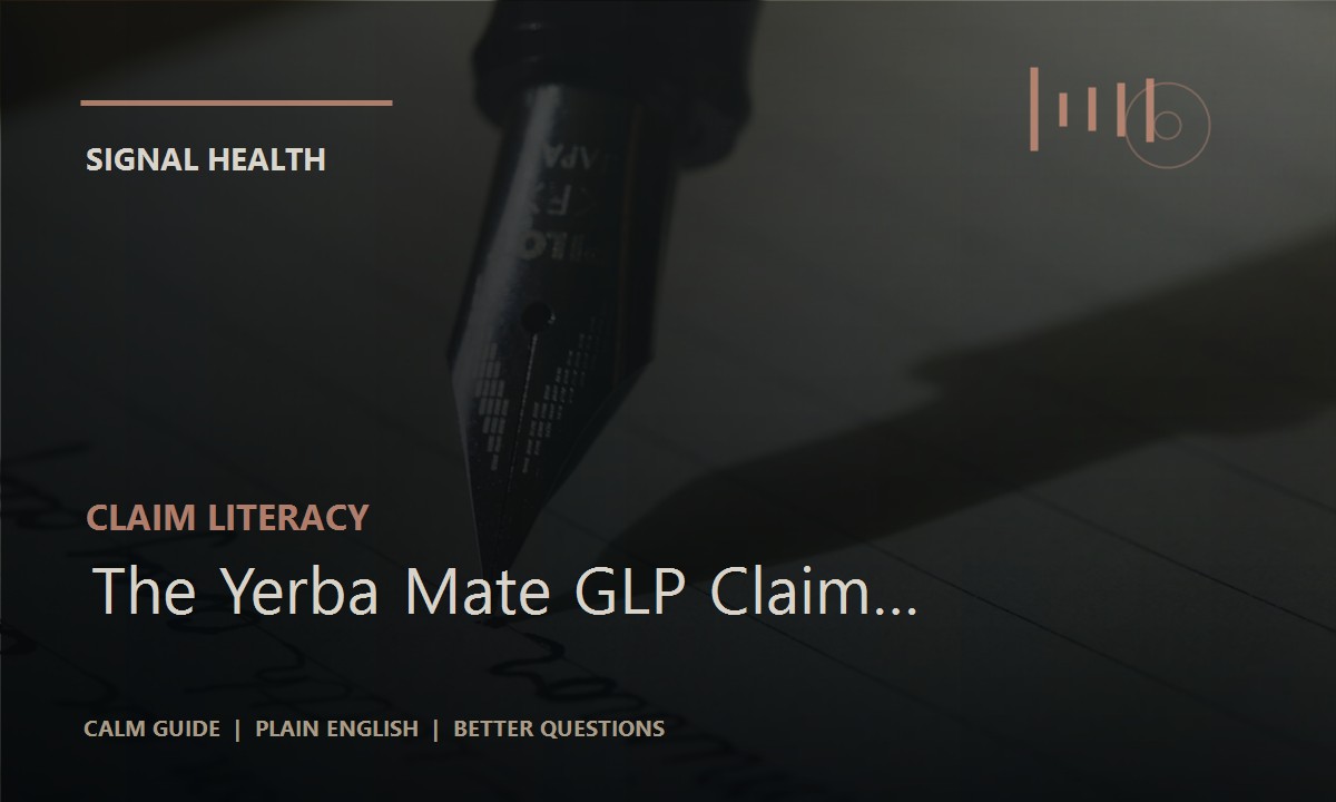 Is Yerba Mate a Natural GLP-1? A Information-Literacy Check article thumbnail